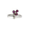 Bague 53 Bague en or blanc, diamants et rubis 58 Facettes 260032SP