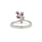 Bague 53 Bague en or blanc, diamants et rubis 58 Facettes 260032SP