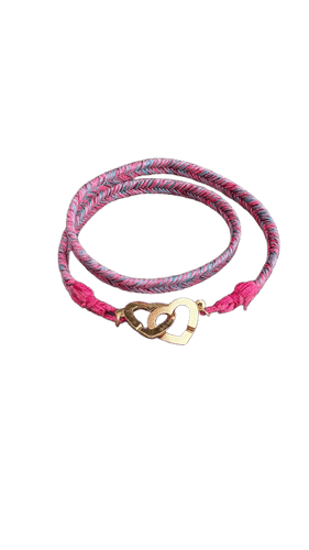 Bracelet Dinh Van - Bracelet cordon Double Cœurs R13 en or 58 Facettes Bracelet 001