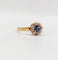 Bague 56.5 Bague marguerite antique en or rose 18k, saphir et diamants 58 Facettes A07416