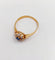 Bague 56.5 Bague marguerite antique en or rose 18k, saphir et diamants 58 Facettes A07416