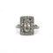 Bague 57 Art déco - Bague en or blanc et diamants 58 Facettes 260033SP