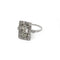 Bague 57 Art déco - Bague en or blanc et diamants 58 Facettes 260033SP