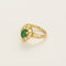 Bague 48 Bague marguerite en or jaune 18K, émeraude et diamants 58 Facettes B260207