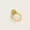 Bague 48 Bague marguerite en or jaune 18K, émeraude et diamants 58 Facettes B260207