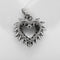 Pendentif Pendentif Cœur en or gris, diamants et saphirs 58 Facettes B250604