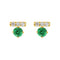 Boucles d'oreilles AITCHES Single Tulip - Boucles d'oreilles en or 18 carats, émeraudes et diamants 58 Facettes GER1015GN