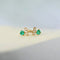 Boucles d'oreilles AITCHES Single Tulip - Boucles d'oreilles en or 18 carats, émeraudes et diamants 58 Facettes GER1015GN