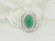 Bague 55 Bague chevalière ancienne en or blanc, agate verte et diamants 58 Facettes 33794