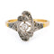 Bague 55 Bague tourbillon Art déco en or jaune 14k, platine et diamants 58 Facettes 9994FEF1691F471E959556599DD84B59