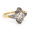 Bague 55 Bague tourbillon Art déco en or jaune 14k, platine et diamants 58 Facettes 9994FEF1691F471E959556599DD84B59