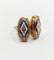 Bague 49.5 Bague chevalière victorienne en or 18K, fleurs et émail 58 Facettes A07423