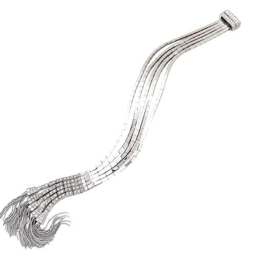 Bracelet Bracelet ancien en platine et diamants 58 Facettes 35634