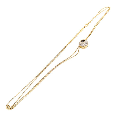 Collier Chopard Happy Spirit - Collier en or jaune, diamants et nacre bleue 58 Facettes 35750