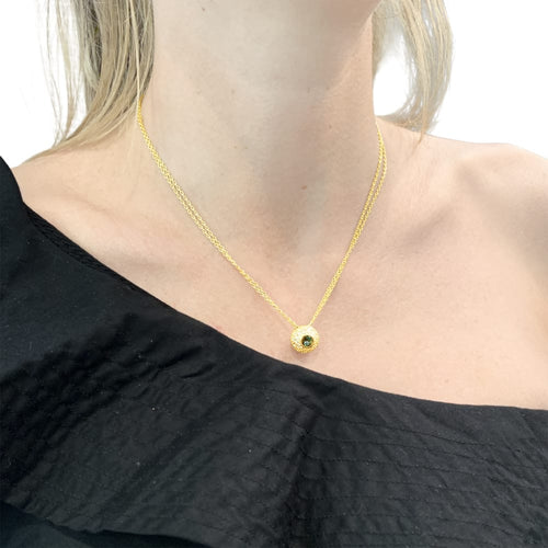 Collier Chopard Happy Spirit - Collier en or jaune, diamants et nacre bleue 58 Facettes 35750