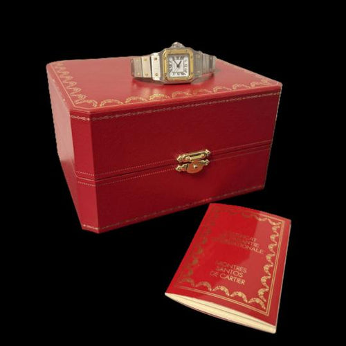 Montre Cartier Santos - Montre dame en or jaune 18K et acier 58 Facettes MT46940
