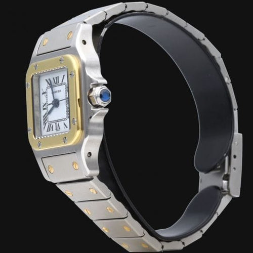 Montre Cartier Santos - Montre dame en or jaune 18K et acier 58 Facettes MT46940