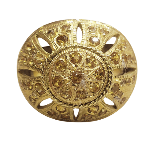 Bague 56 Bague en or 18k et citrines 58 Facettes T26