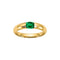 Bague 53 Single Tulip - Bague en or 18K avec émeraude 58 Facettes GBR1225GN