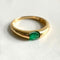 Bague 53 Single Tulip - Bague en or 18K avec émeraude 58 Facettes GBR1225GN