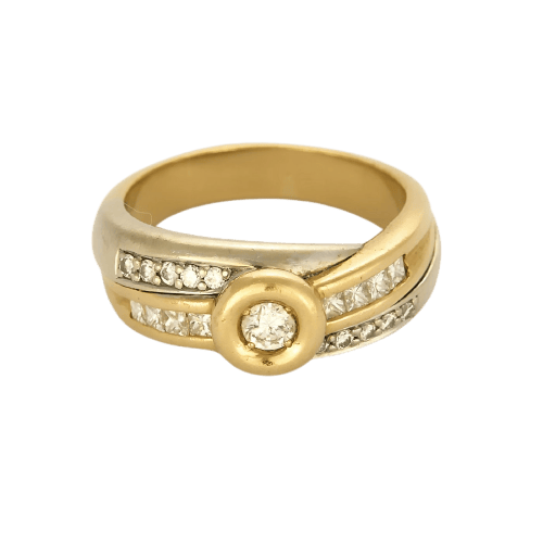 Bague 58 Bague solitaire en or jaune et diamant 58 Facettes B260175