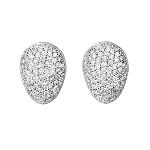 Boucles d'oreilles Boucles d'oreilles pavées de diamants en or blanc 58 Facettes B260377
