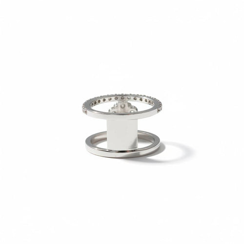 Bague 51 Bague en or blanc et diamants 58 Facettes 1.0000898/1