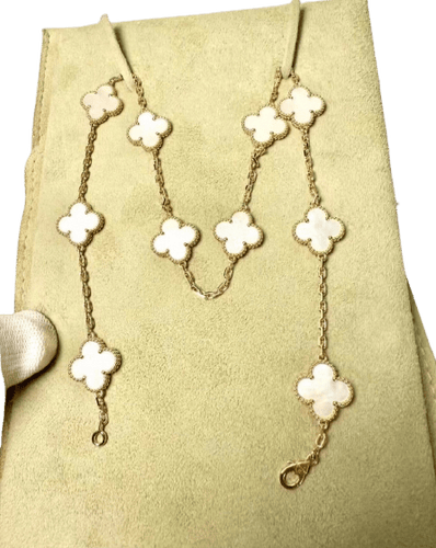 Collier Van Cleef & Arpels Vintage Alhambra - Collier en or jaune et nacre 58 Facettes jnci106