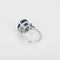 Bague 52 Bague en or blanc avec saphir Ceylan non chauffé et diamants 58 Facettes MDG-1