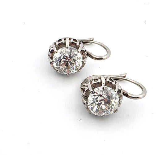 Boucles d'oreilles Boucles d'oreilles en or blanc 18 ct et diamants 58 Facettes 400/26 E 219/26