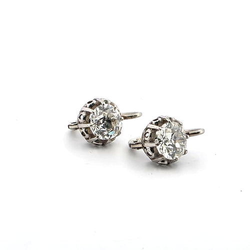 Boucles d'oreilles Boucles d'oreilles en or blanc 18 ct et diamants 58 Facettes 400/26 E 219/26