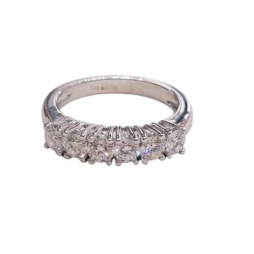 Bague 55 Bague demi-alliance en diamants 58 Facettes S423