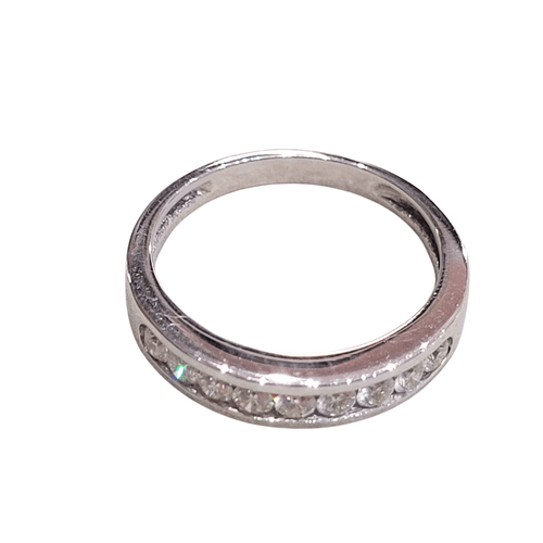 Bague 55 Bague en or blanc 18k et diamants 58 Facettes S461