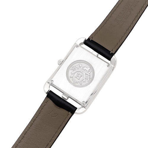 Montre Hermès Cape Cod - Montre grand modèle en acier et cuir 58 Facettes 35723