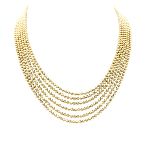Collier Cartier Draperie - Collier 6 rangs en or jaune 58 Facettes 35762