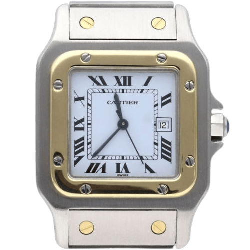 Montre Cartier Santos - Montre Galbée en or jaune et acier 58 Facettes MT46779