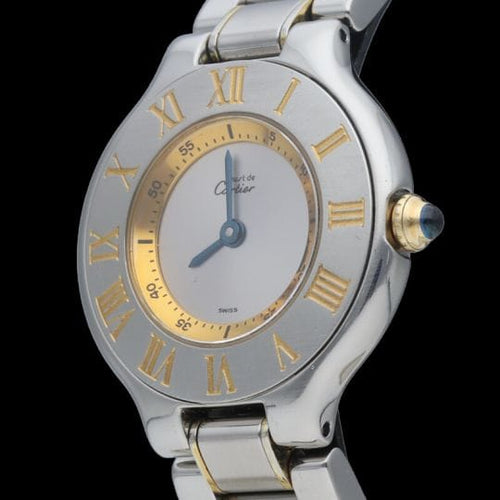 Montre Cartier Must 21 - Montre en or jaune et acier 58 Facettes MT47099