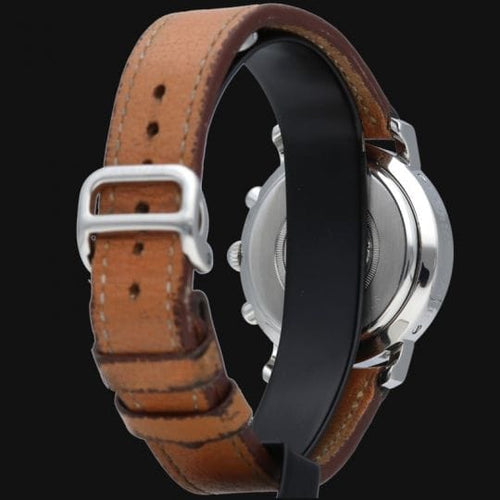Montre Hermès Clipper Chronograph - Montre en acier 58 Facettes MT44340