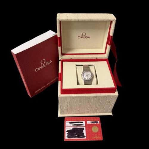 Montre Omega Constellation - Montre femme en acier et diamants 58 Facettes MT46986