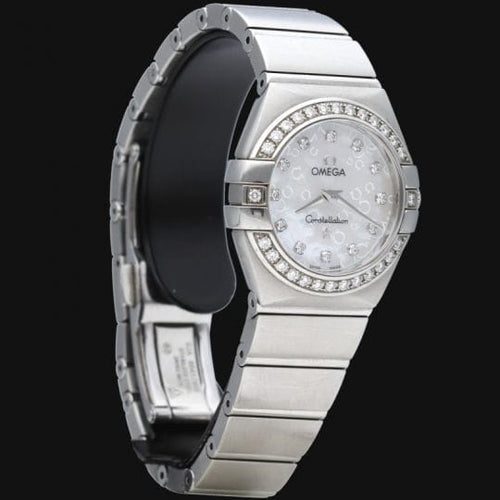 Montre Omega Constellation - Montre femme en acier et diamants 58 Facettes MT46986