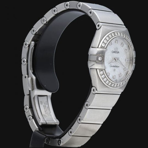 Montre Omega Constellation - Montre femme en acier et diamants 58 Facettes MT46986