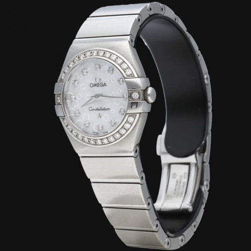 Montre Omega Constellation - Montre femme en acier et diamants 58 Facettes MT46986