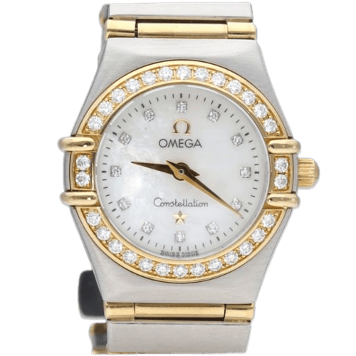 Montre Omega Constellation - Montre Mini 22,5 mm en or jaune, acier et diamants 58 Facettes MT46988
