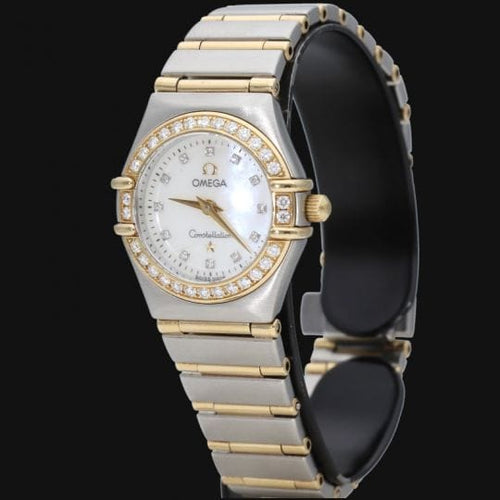 Montre Omega Constellation - Montre Mini 22,5 mm en or jaune, acier et diamants 58 Facettes MT46988