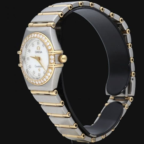 Montre Omega Constellation - Montre Mini 22,5 mm en or jaune, acier et diamants 58 Facettes MT46988