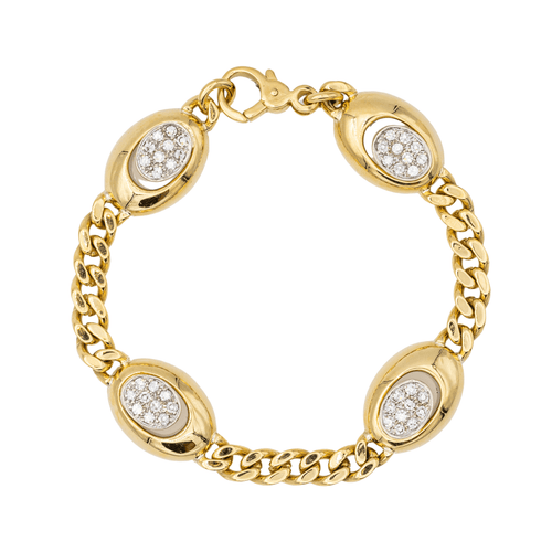 Bracelet Bracelet en or jaune et or blanc avec diamants 58 Facettes 3132892RV