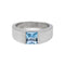 Bague 51 Cartier Tank - Bague en or blanc et aigue-marine 58 Facettes 4482532RV
