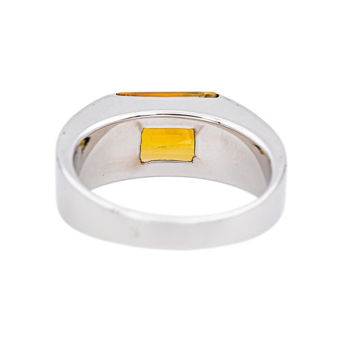 Bague 57.5 Bague en or blanc et citrine 58 Facettes 5018769RV