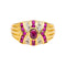 Bague 61 Bague en or jaune et or blanc, rubis et diamants 58 Facettes 5149419RV