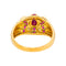 Bague 61 Bague en or jaune et or blanc, rubis et diamants 58 Facettes 5149419RV